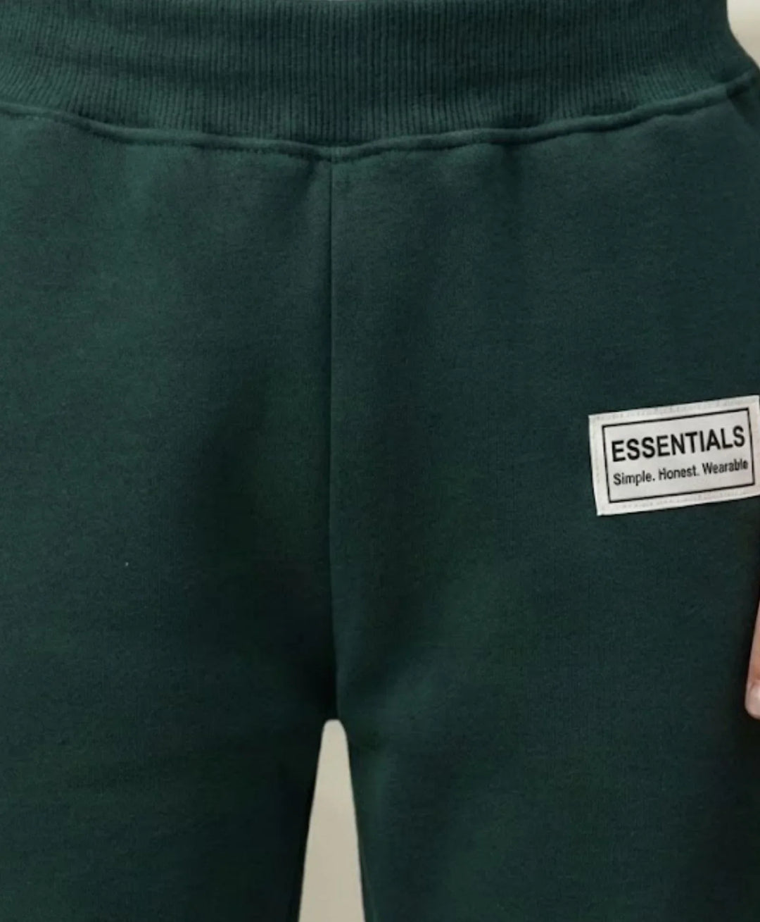 SIMPLE ESSENTIAL GIRLS FLEECE JOGGER - DARK GREEN - Anthrilo 