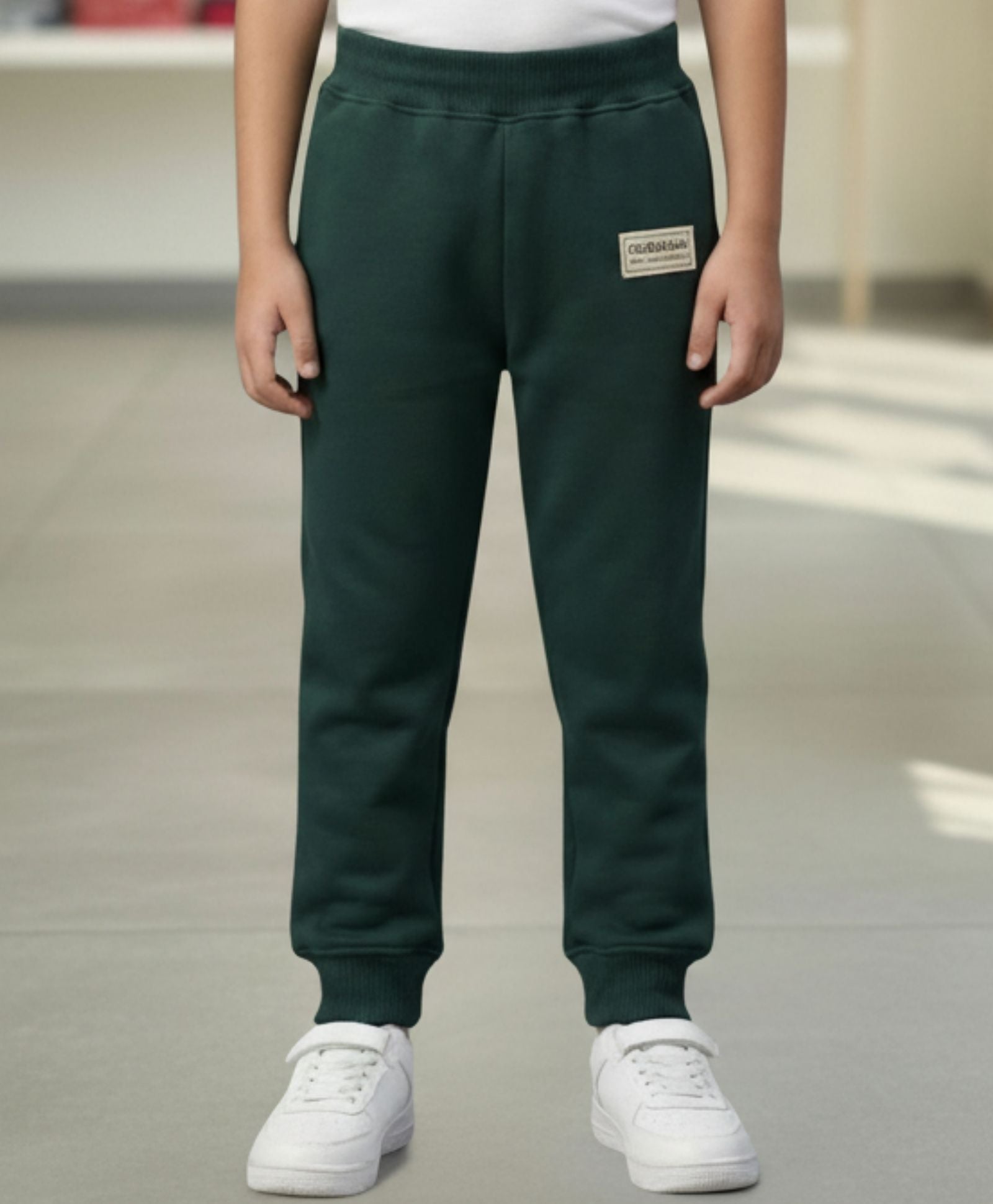 SIMPLE ESSENTIAL BOYS FLEECE JOGGER - DARK GREEN - Anthrilo 