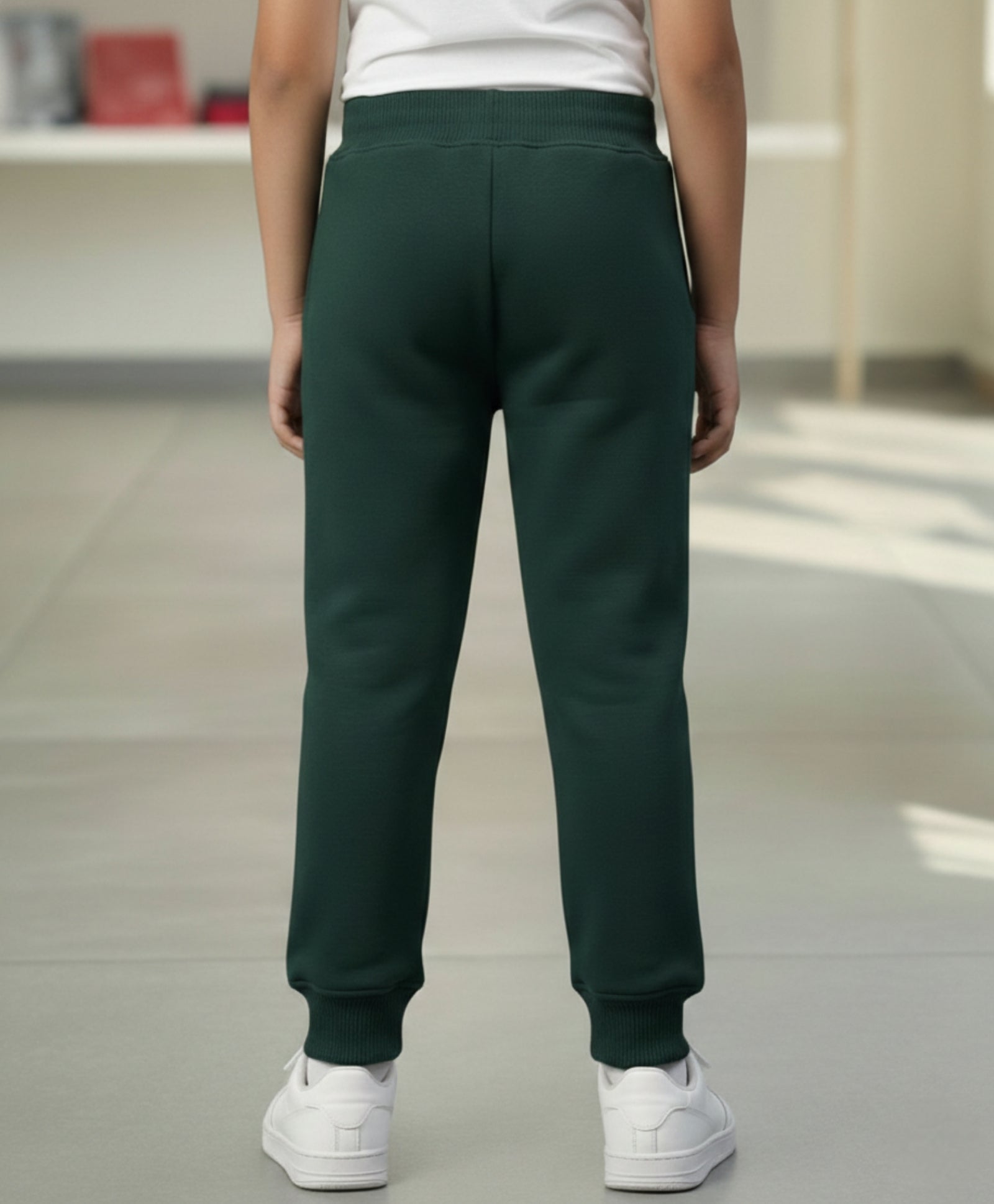 SIMPLE ESSENTIAL BOYS FLEECE JOGGER - DARK GREEN - Anthrilo 