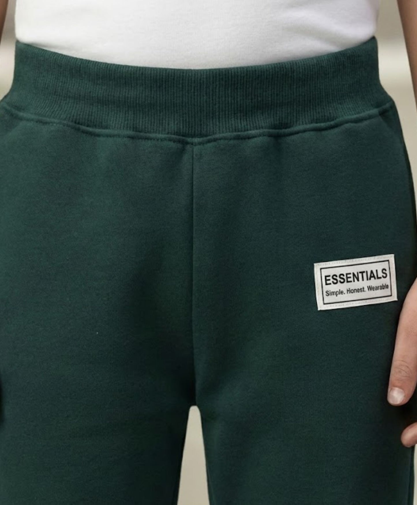 SIMPLE ESSENTIAL BOYS FLEECE JOGGER - DARK GREEN - Anthrilo 
