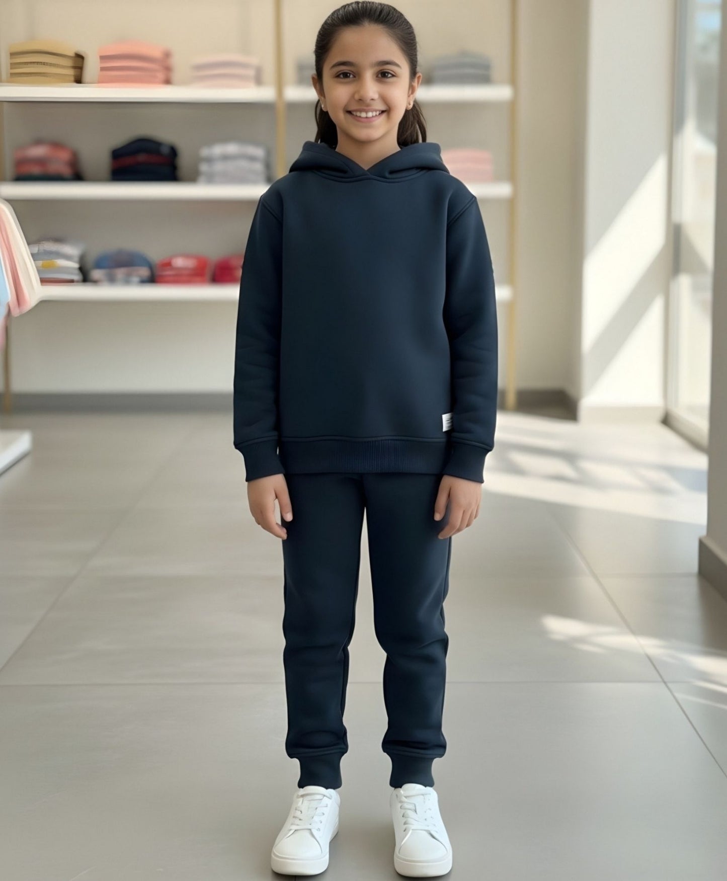 WEARABLE ESSENTIAL GIRLS FLEECE JOGGER - TEAL - Anthrilo 