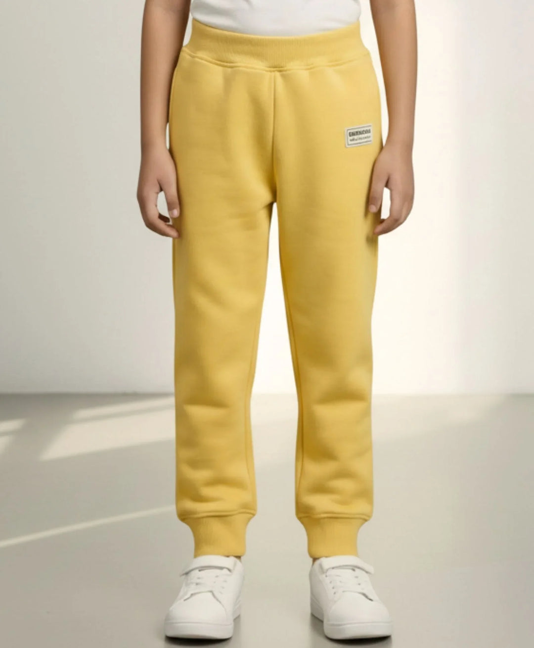 JUST STYLE ESSENTIAL GIRLS FLEECE JOGGER - YELLOW - Anthrilo 
