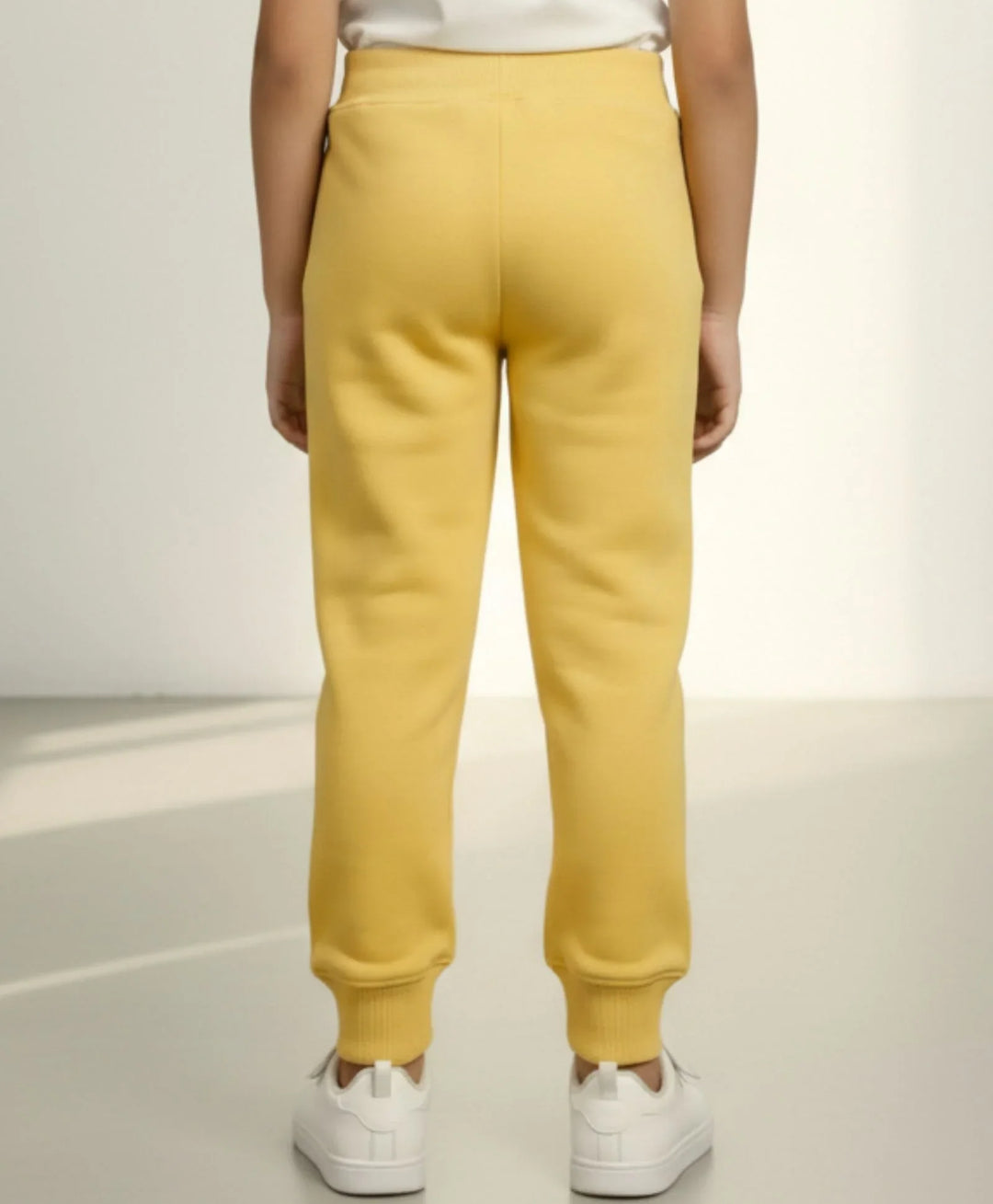 JUST STYLE ESSENTIAL GIRLS FLEECE JOGGER - YELLOW - Anthrilo 