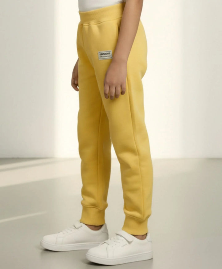JUST STYLE ESSENTIAL GIRLS FLEECE JOGGER - YELLOW - Anthrilo 
