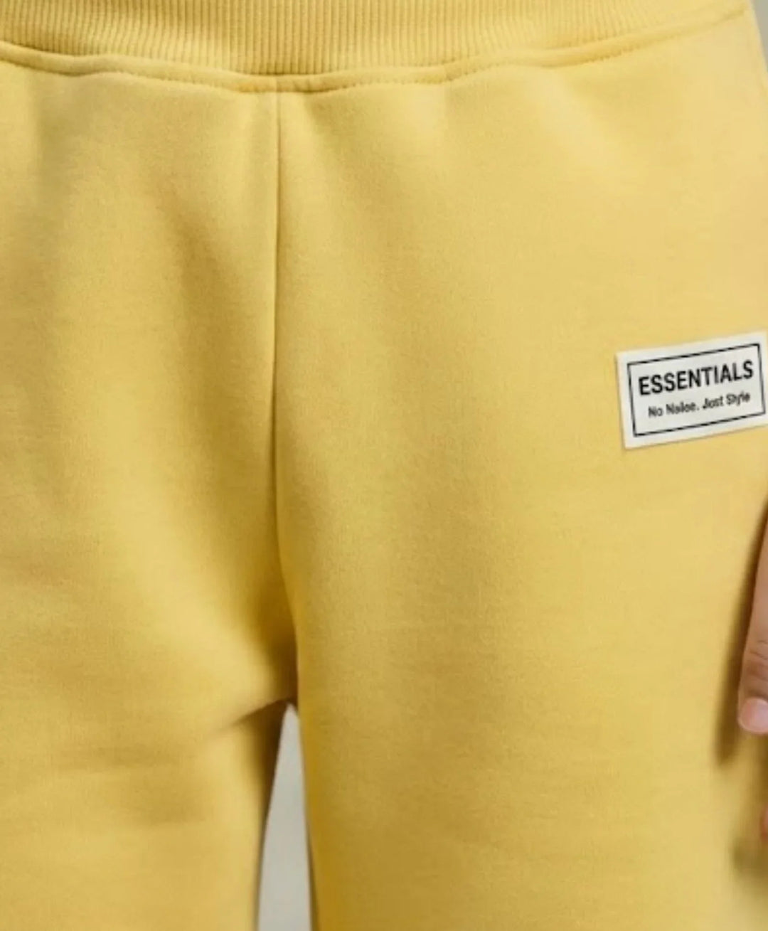 JUST STYLE ESSENTIAL GIRLS FLEECE JOGGER - YELLOW - Anthrilo 
