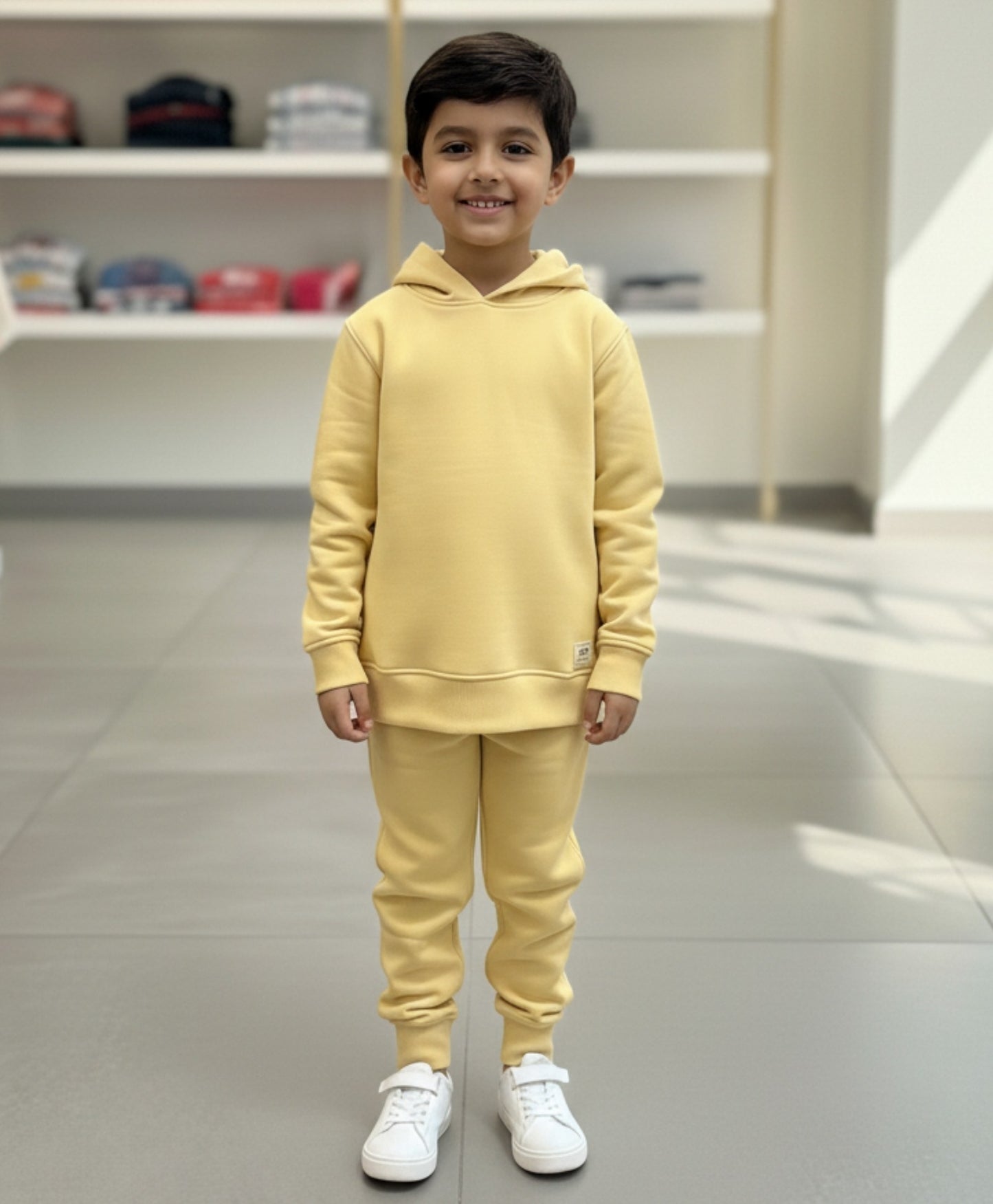 JUST STYLE ESSENTIAL BOYS FLEECE JOGGER - YELLOW
