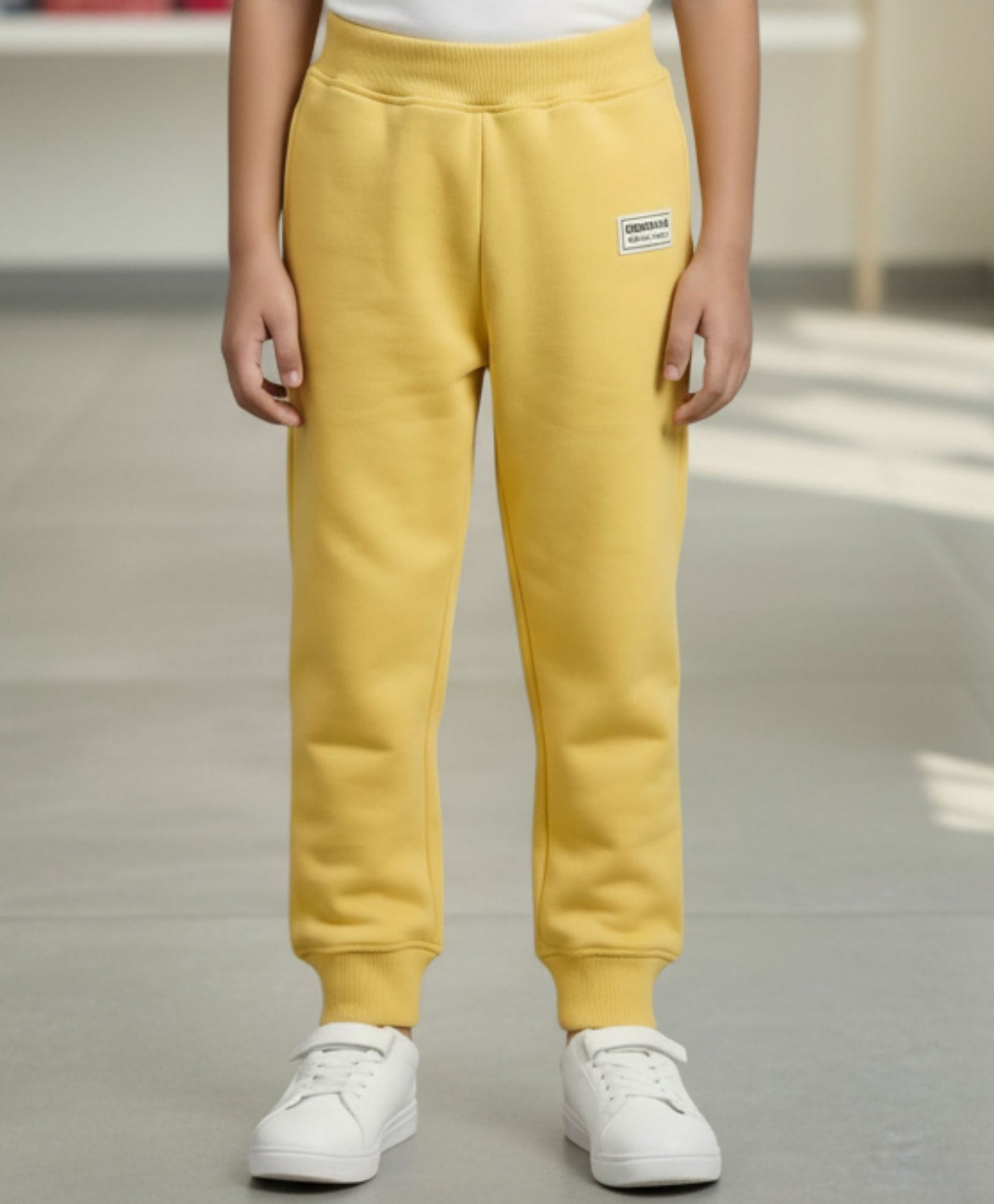 JUST STYLE ESSENTIAL BOYS FLEECE JOGGER - YELLOW