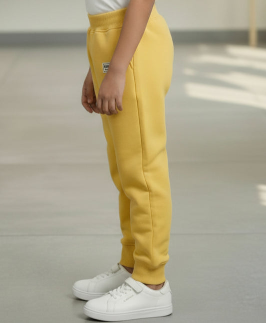 JUST STYLE ESSENTIAL BOYS FLEECE JOGGER - YELLOW