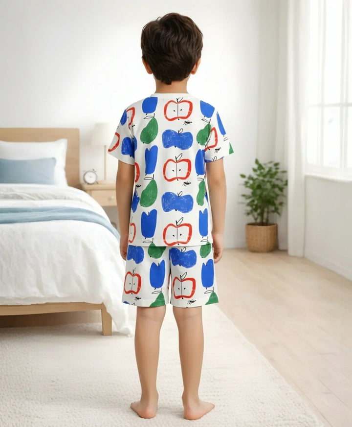 Apple Pear Sleepwear Short Set - White