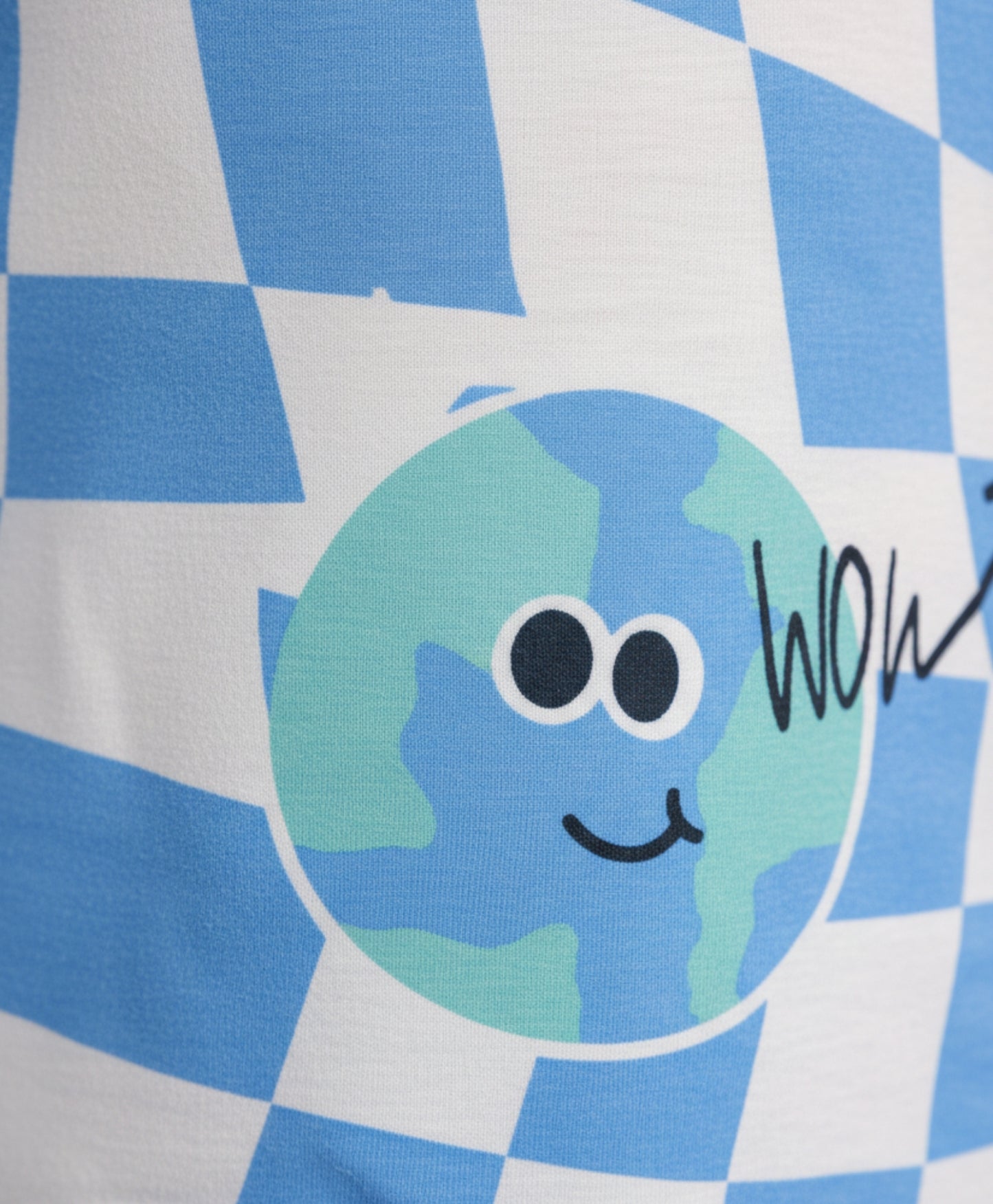 GLOBE CHECK SHORT SLEEVE PYJAMA SET - WHITE