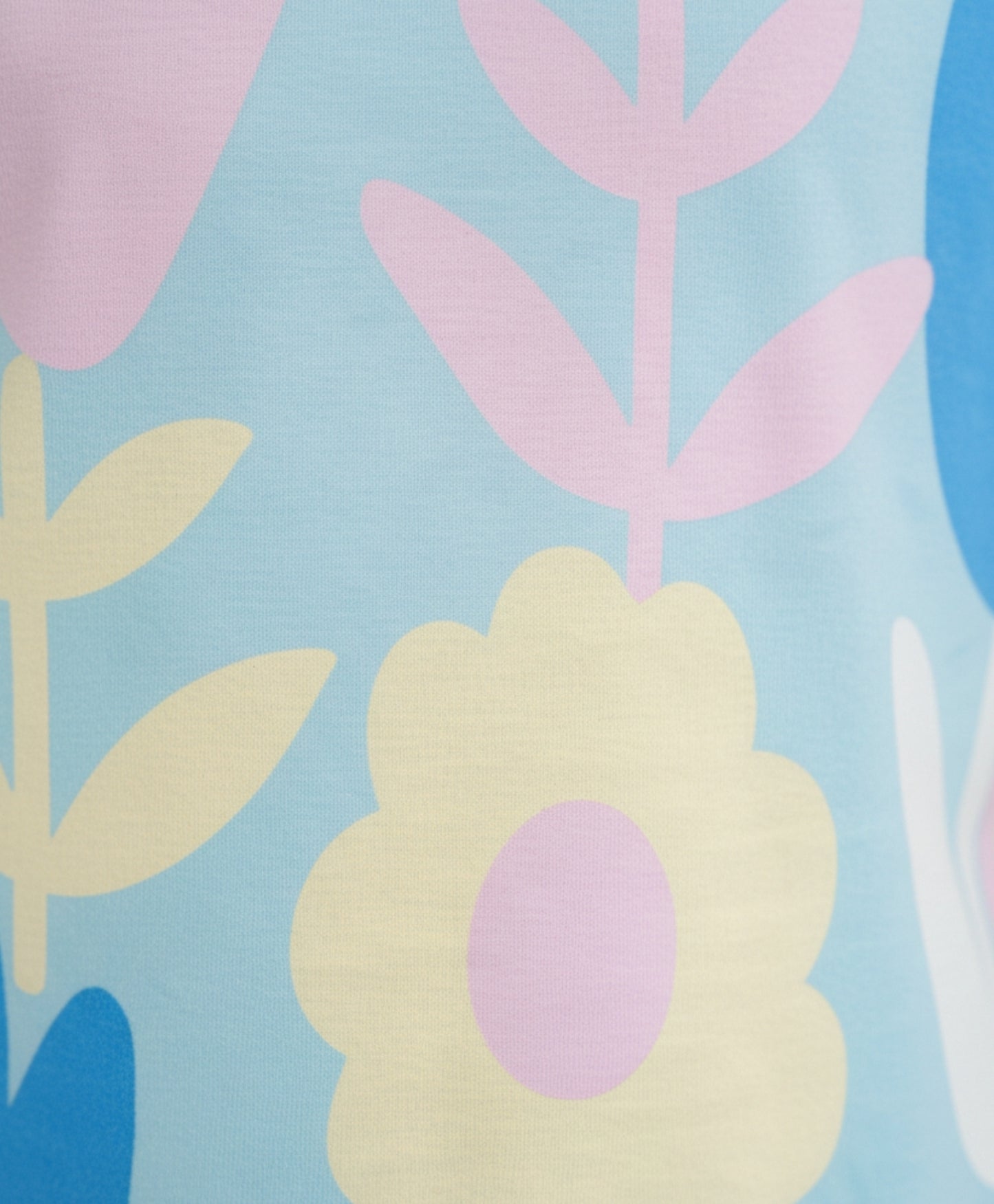 AQUA FLOWER SHORT SLEEVE PYJAMA SET - AQUA