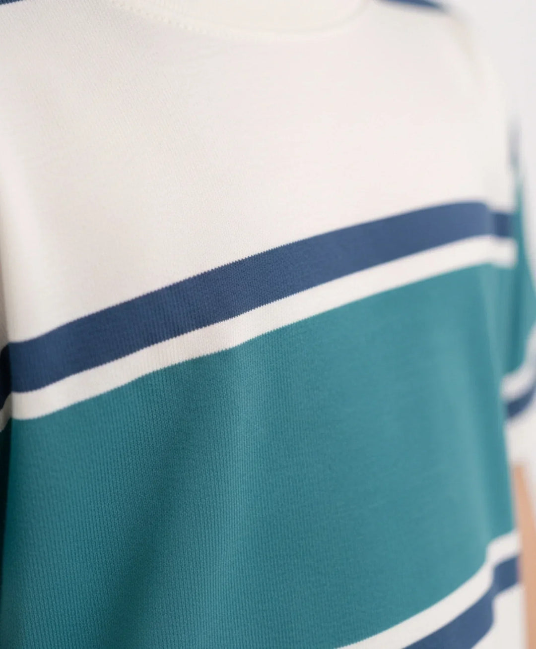 OIL GREEN NAVY WHITE STRIPE SHORT SLEEVE PYJAMA SET - OIL GREEN/NAVY/WHITE - Anthrilo 
