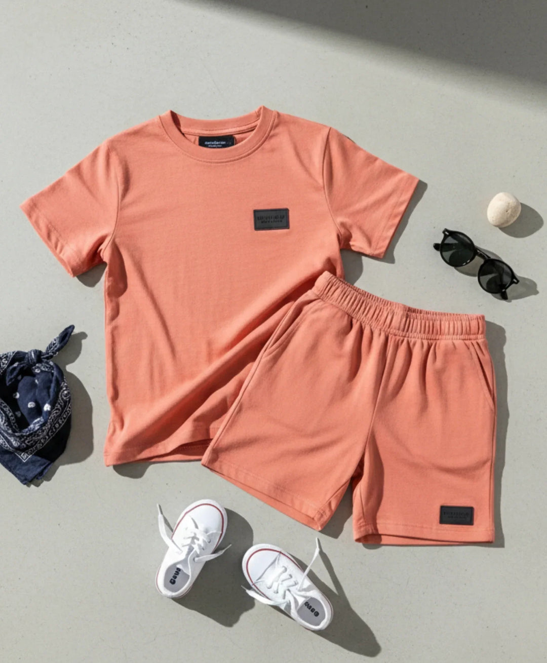 ESSENTIALS RUGBY BOYS SLEEPWEAR SHORT SET - ORANGE - Anthrilo 
