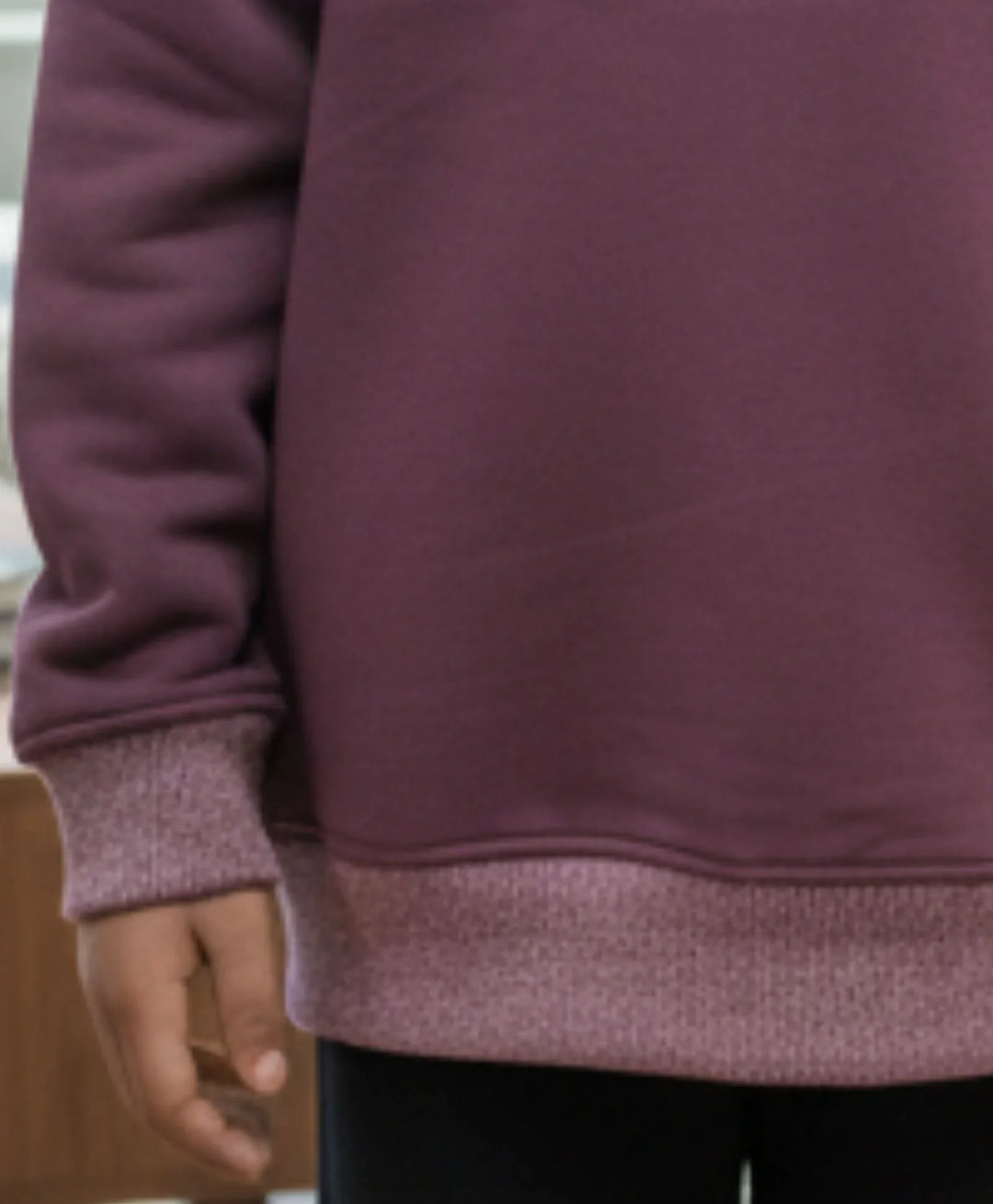 PURPLE BASIC FLEECE HOODIE - PURPLE