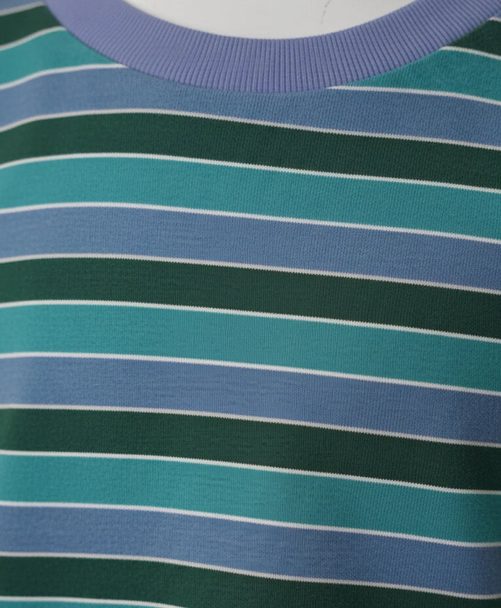 Green Olive Blue Girls Stripe Sleepwear Short Set - Green/Blue