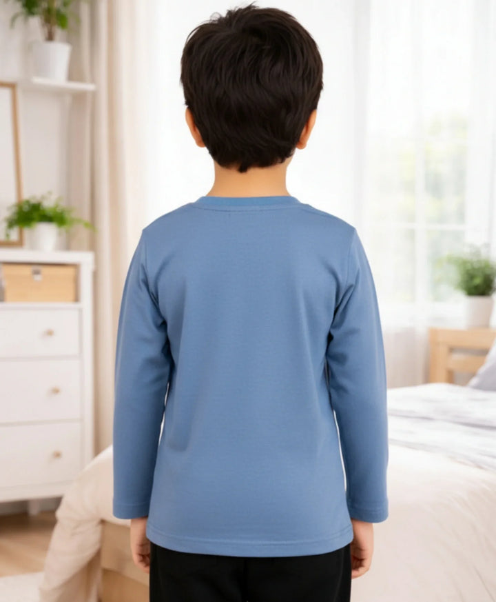 Explore Space Blue Long Sleeve T-Shirt - Blue