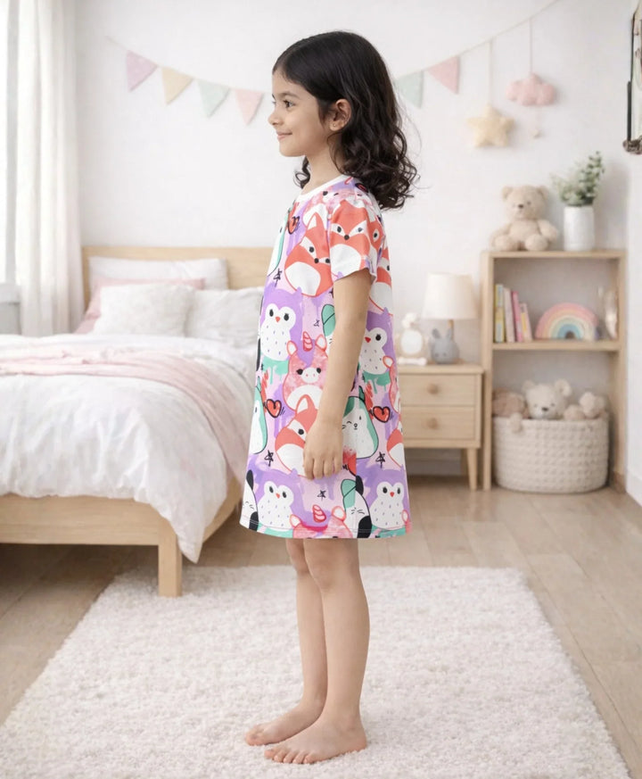 Squishy Night Dress - White