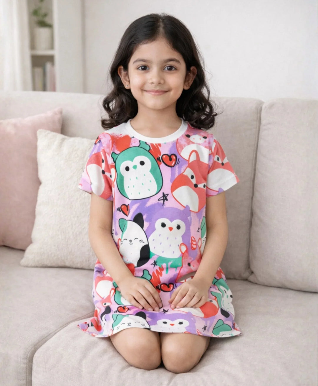 Squishy Night Dress - White