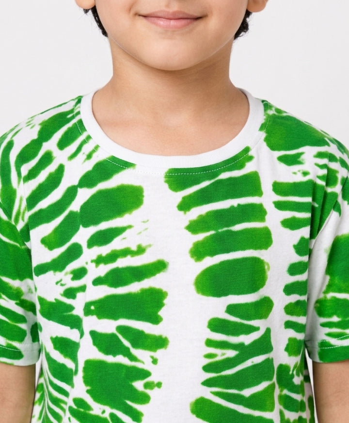 Green Swirl Boys Sleepwear Shorts Set - Green