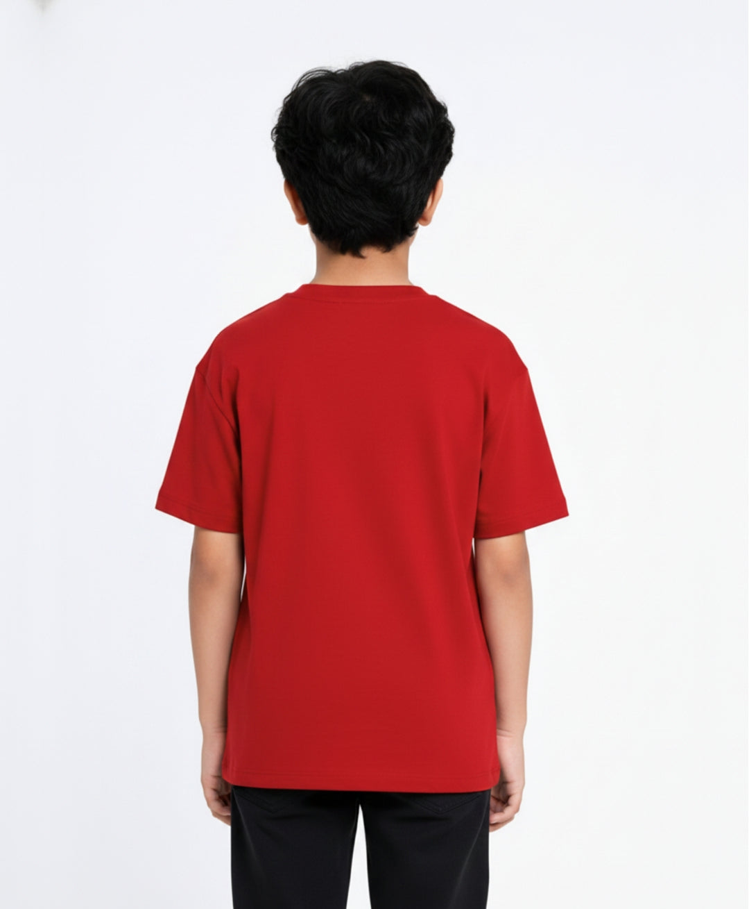 RED SHORT SLEEVE SUMMER BOYS T-SHIRT - RED