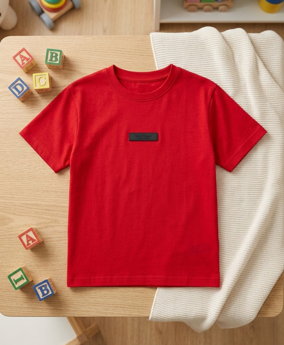 RED SHORT SLEEVE SUMMER BOYS T-SHIRT - RED