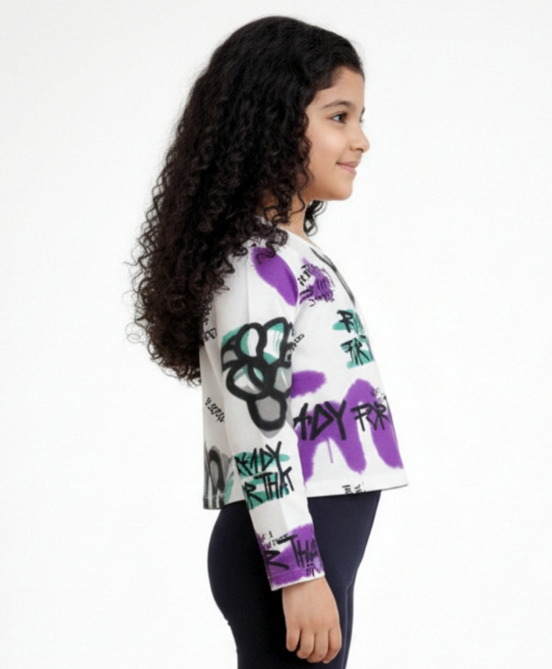 READY FOR THAT GIRLS LONG SLEEVES T-SHIRT - WHITE