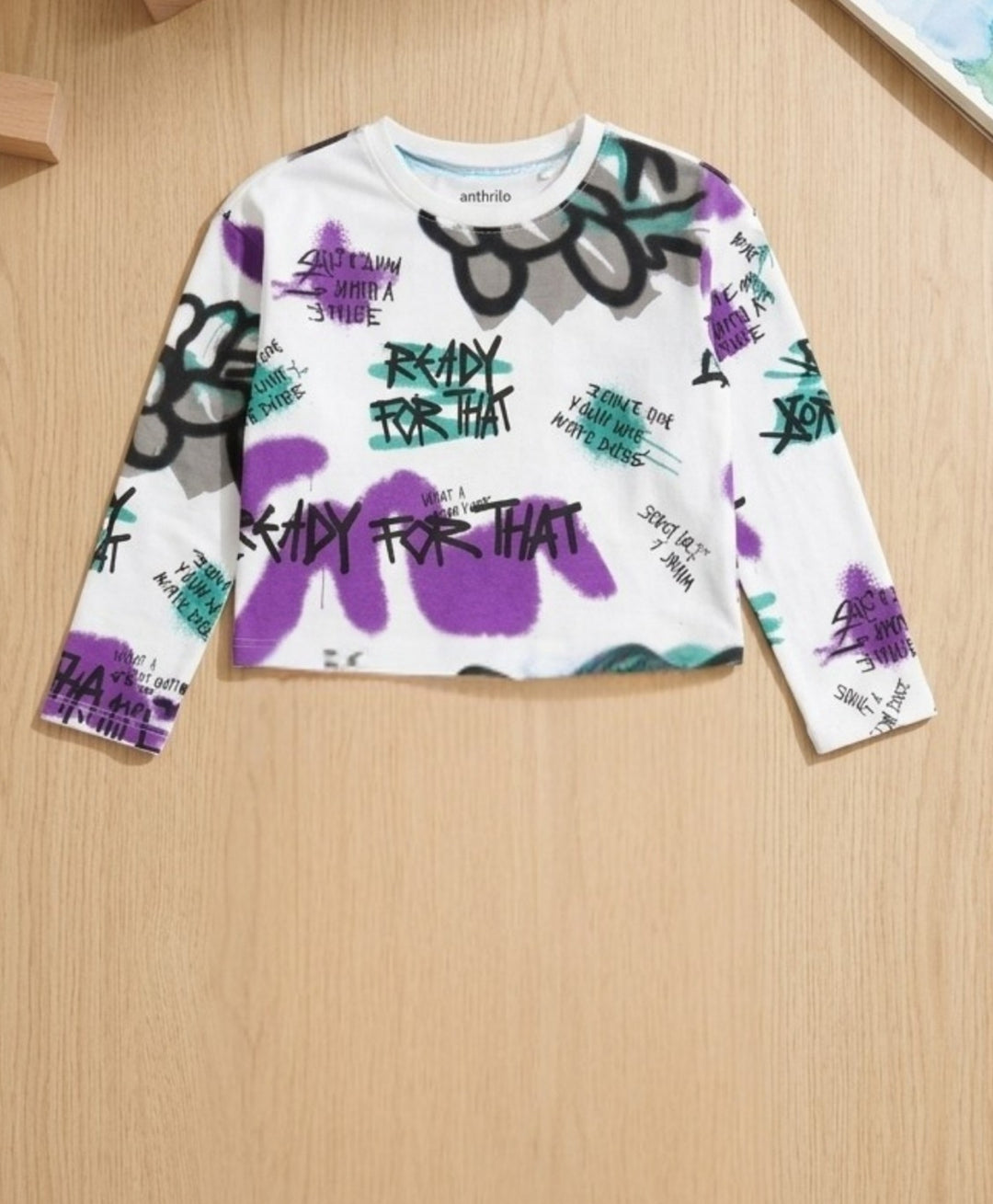 READY FOR THAT GIRLS LONG SLEEVES T-SHIRT - WHITE