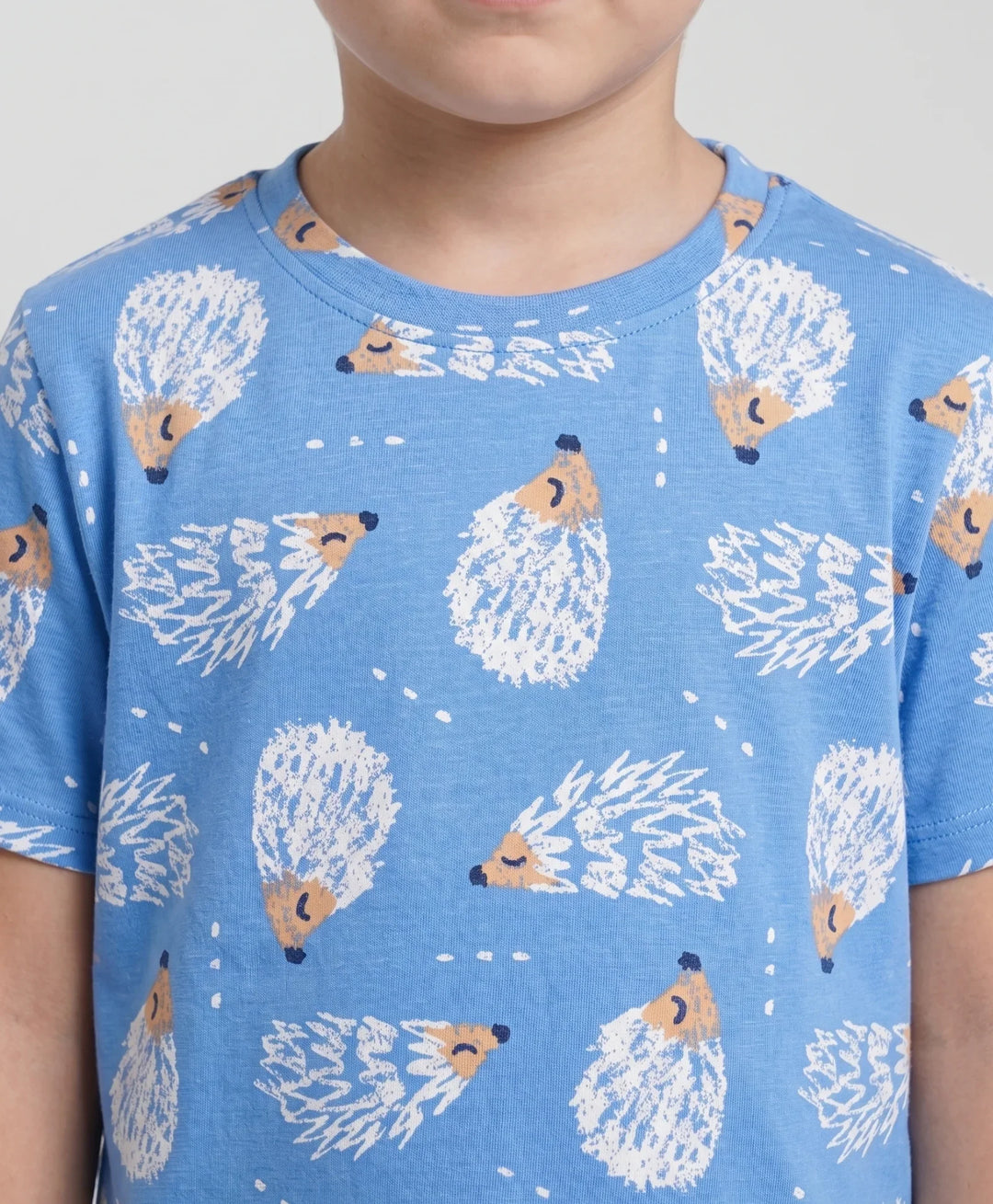 Hedgehog Short Sleeve Pyjama Set - Blue