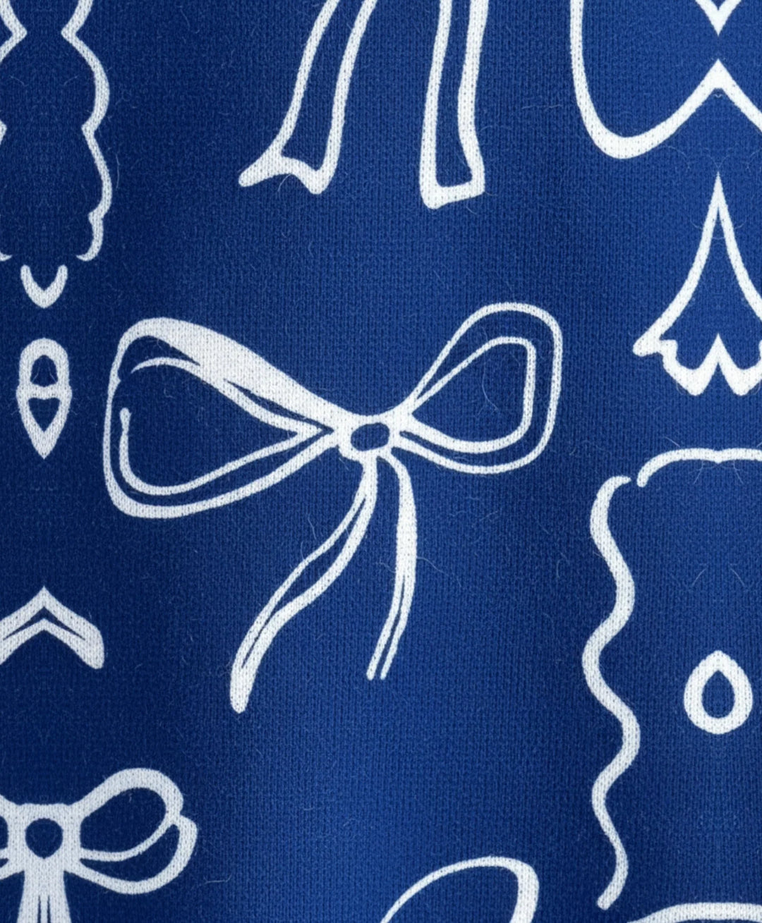 Blue Bow Girls Frill Dress - Blue
