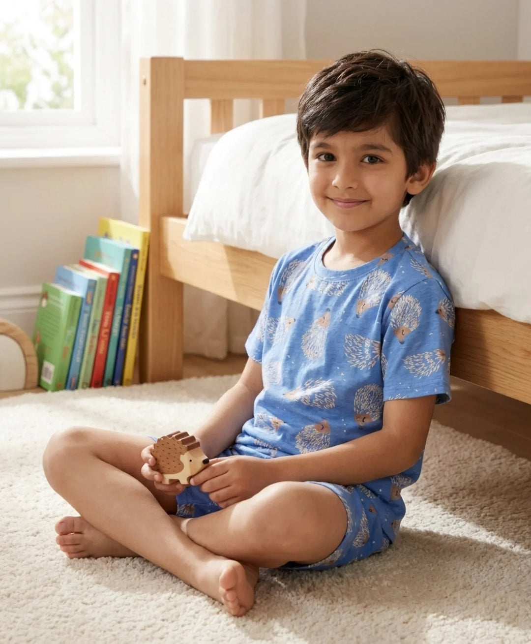 Hedgehog Boys Sleepwear Short Set - Blue