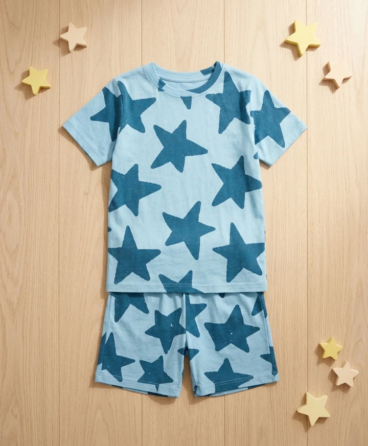 Blue Star Boys Sleepwear Short Set - Blue