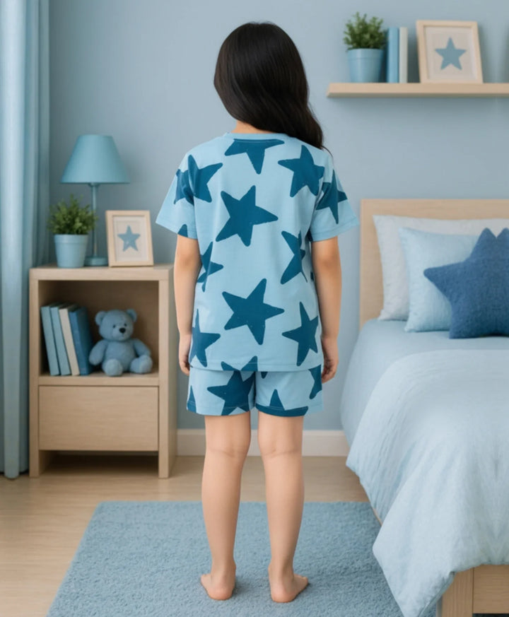Blue Star Girls Sleepwear Short Set - Blue