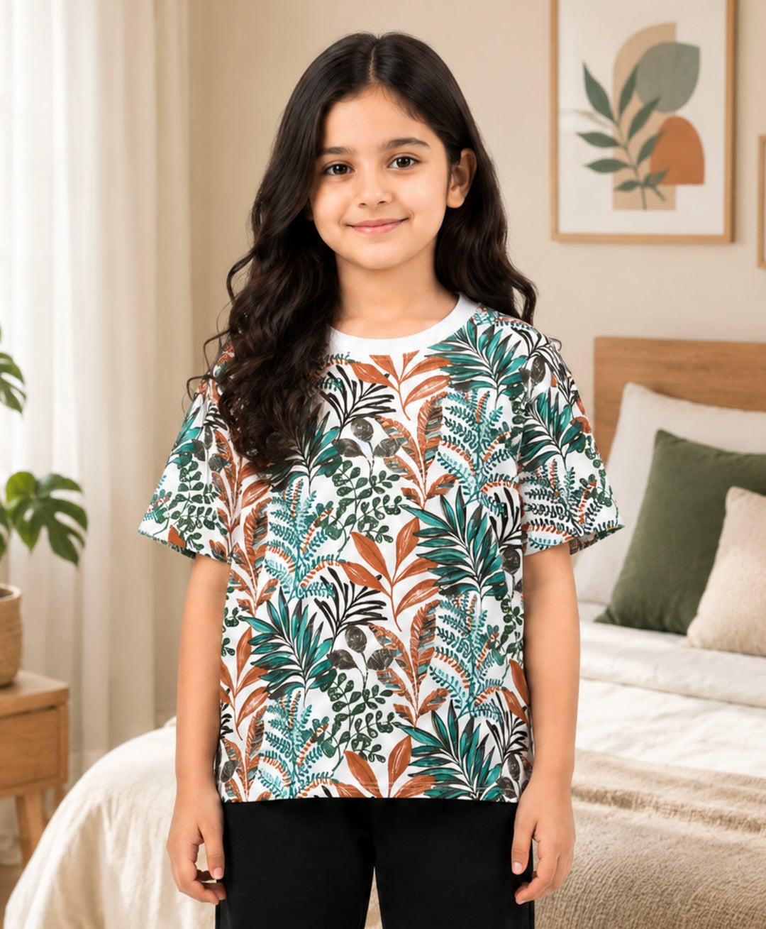 OUT IN THE WILD ORANGE SUMMER GIRLS T-SHIRT - ORANGE