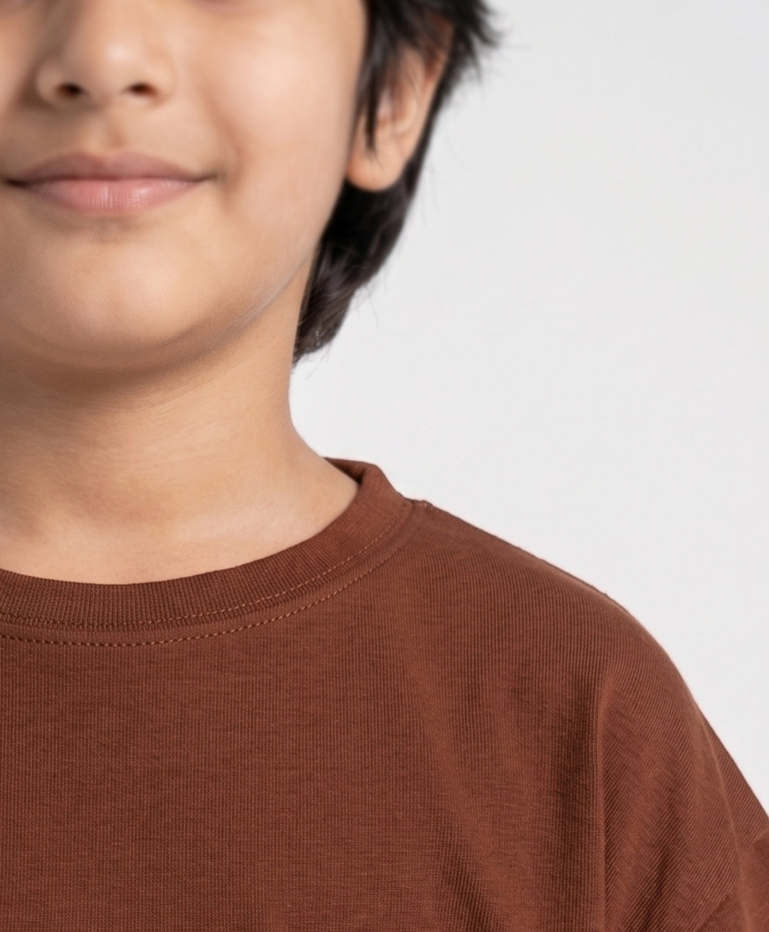 ESSENTIALS OVERSIZED BOYS TSHIRT SHORTS SET - RUST