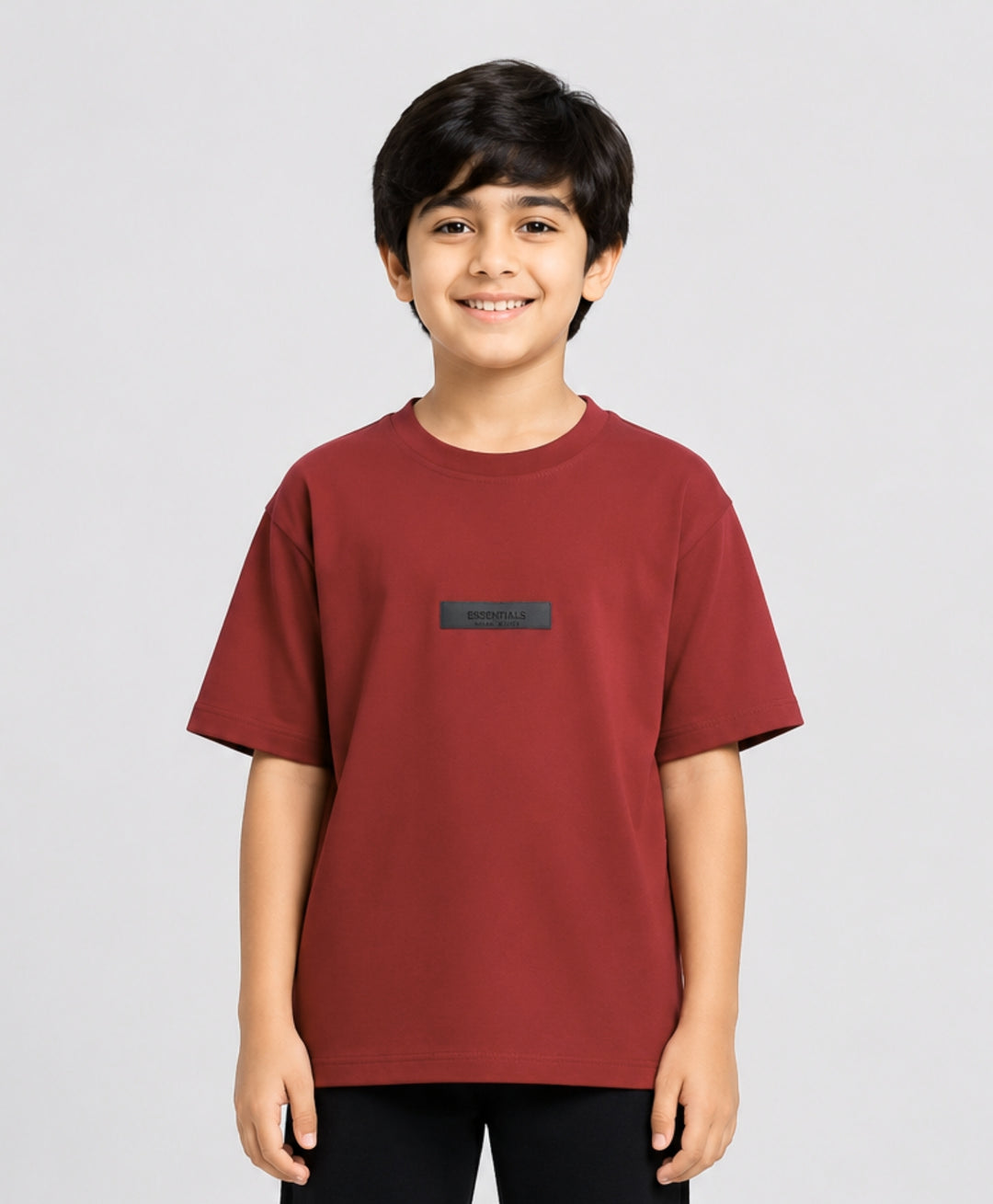 MEHROON SHORT SLEEVE SUMMER BOYS T-SHIRT - MEHROON