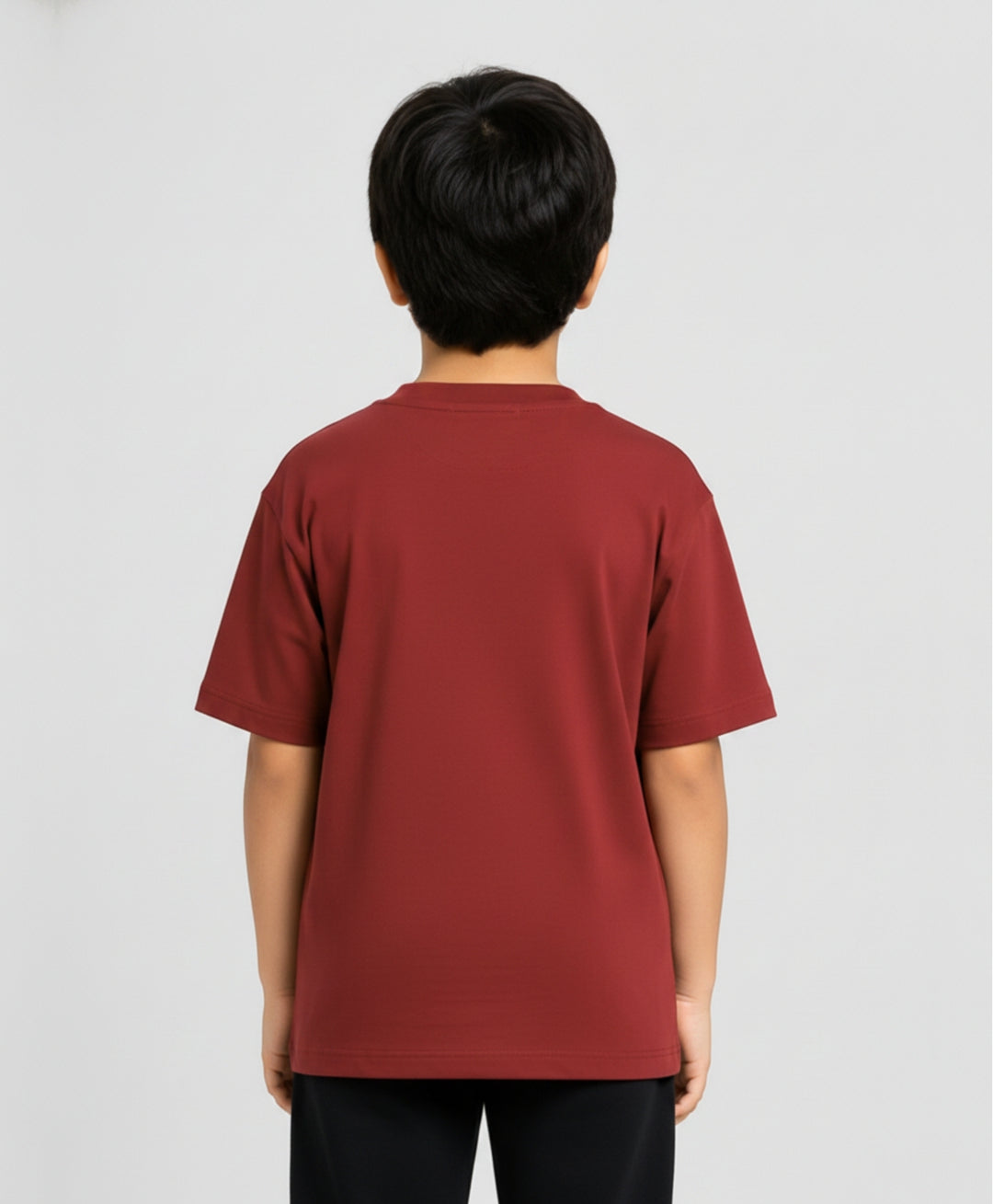 MEHROON SHORT SLEEVE SUMMER BOYS T-SHIRT - MEHROON
