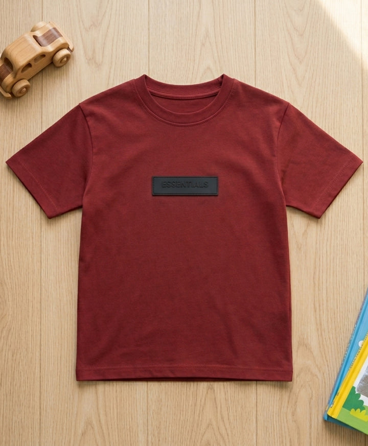 MEHROON SHORT SLEEVE SUMMER BOYS T-SHIRT - MEHROON