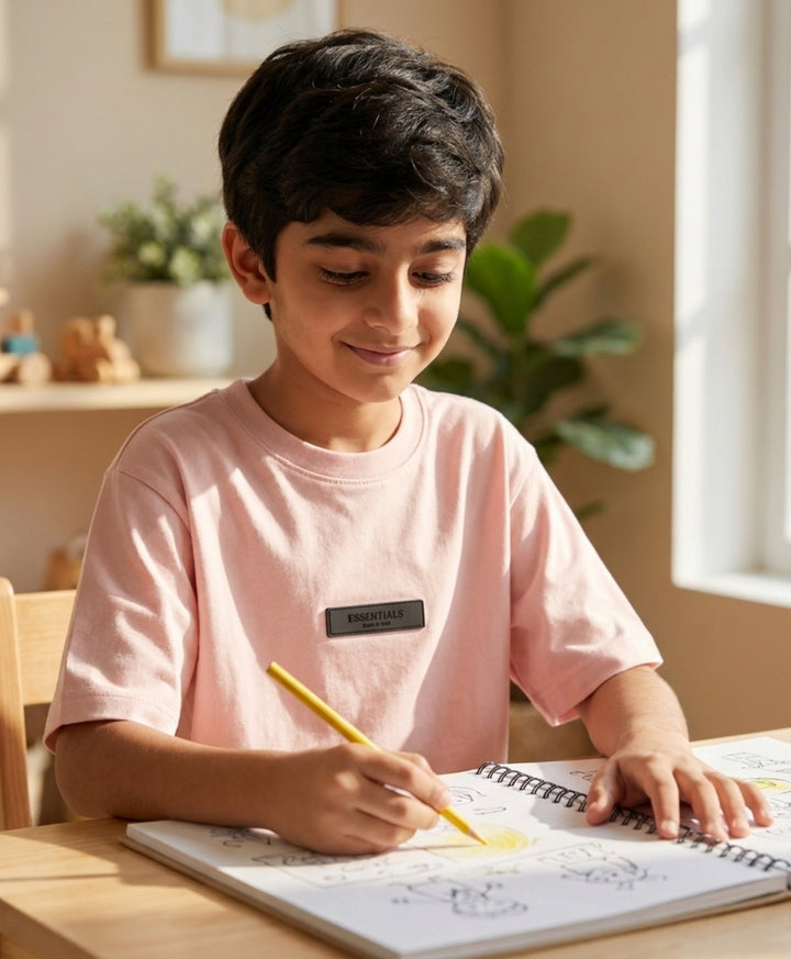 PINK SHORT SLEEVE SUMMER BOYS T-SHIRT - PINK