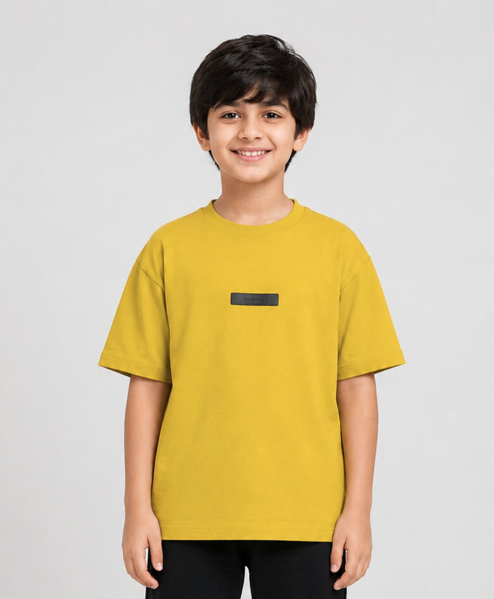 YELLOW SHORT SLEEVE SUMMER BOYS T-SHIRT - YELLOW