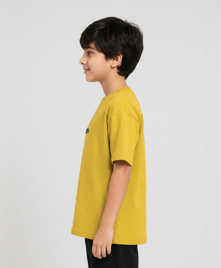 YELLOW SHORT SLEEVE SUMMER BOYS T-SHIRT - YELLOW