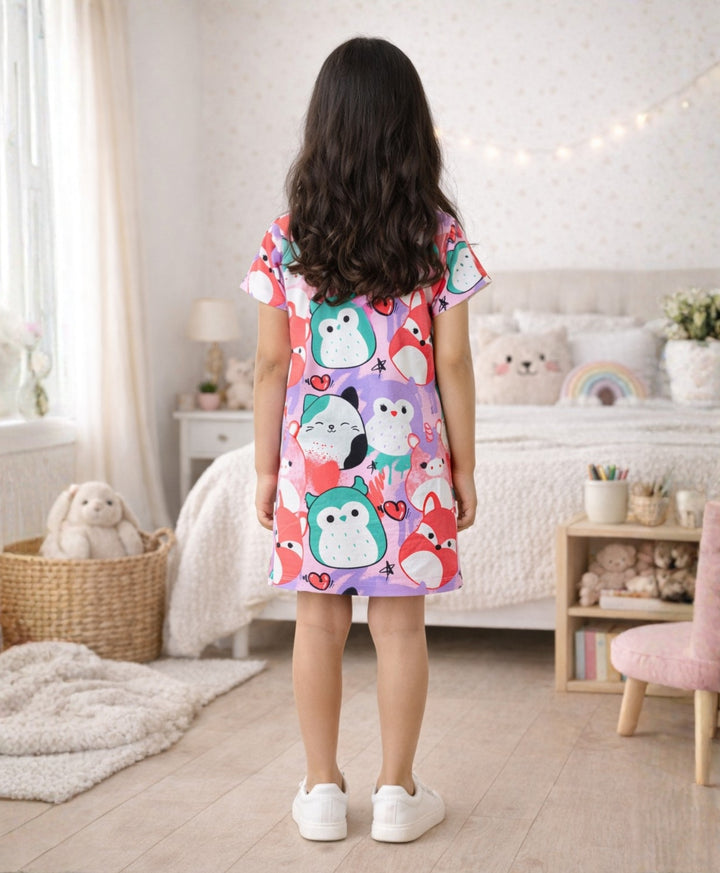 Squishy Girls Casual Dress - White