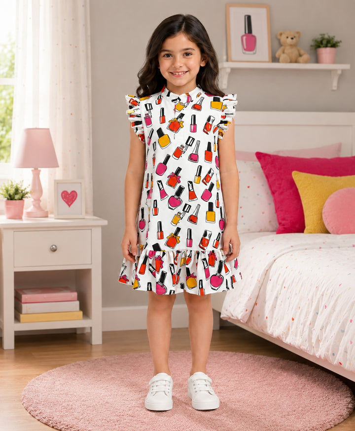 Nail Paint Summer Frill Dress - Off White