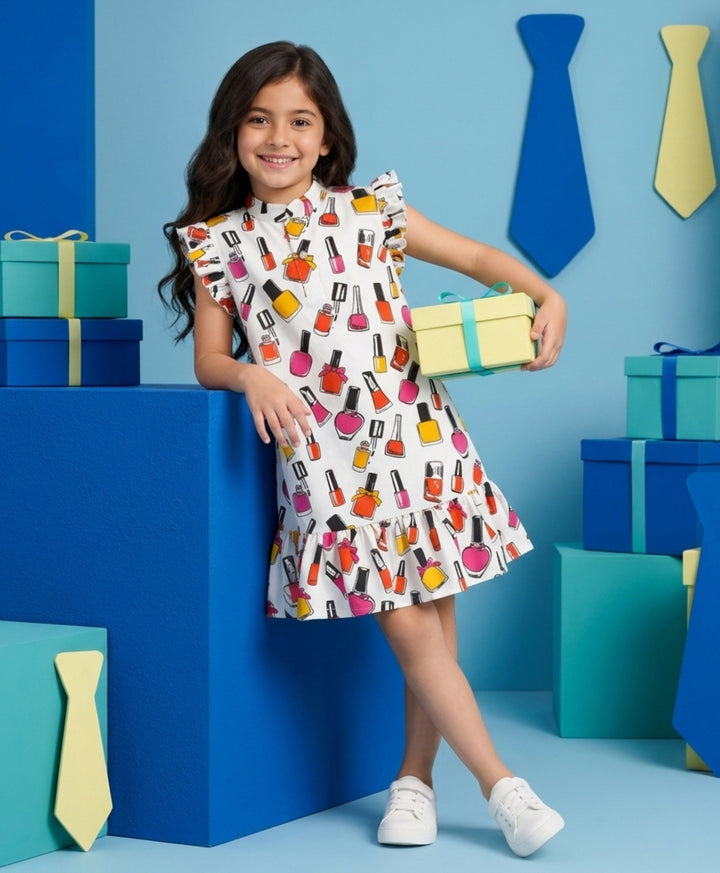 Nail Paint Summer Frill Dress - Off White