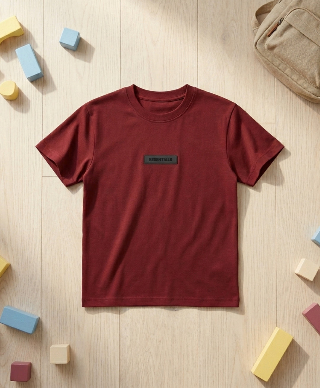 MEHROON SHORT SLEEVE SUMMER GIRLS T-SHIRT - MEHROON