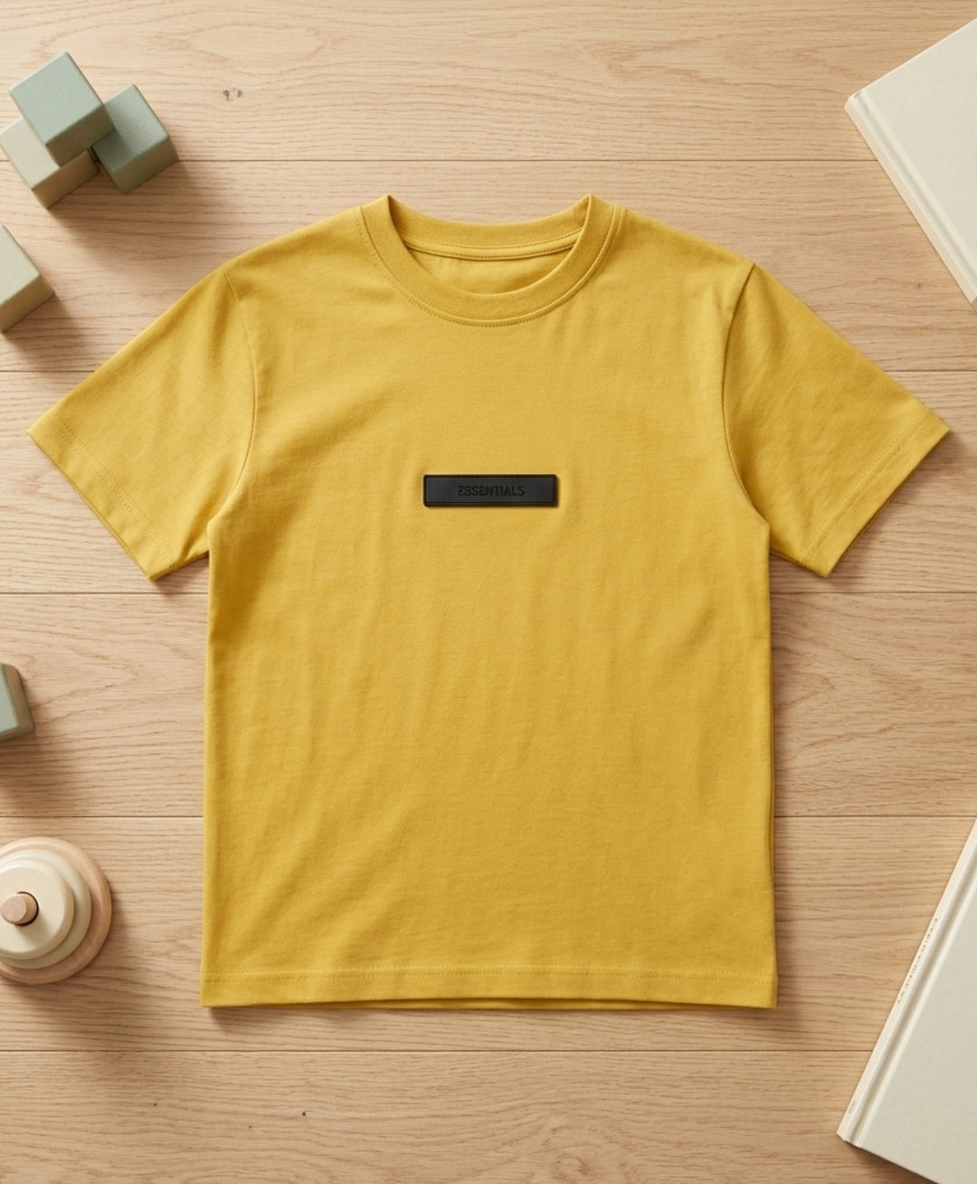 YELLOW SHORT SLEEVE SUMMER GIRLS T-SHIRT - YELLOW