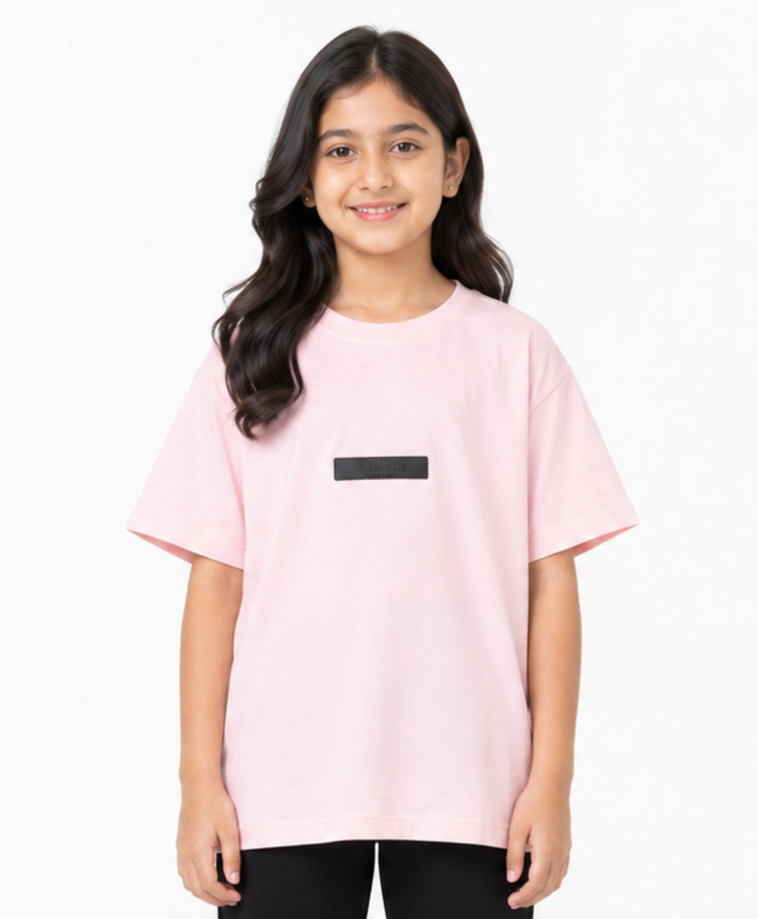 PINK SHORT SLEEVE SUMMER GIRLS T-SHIRT - PINK