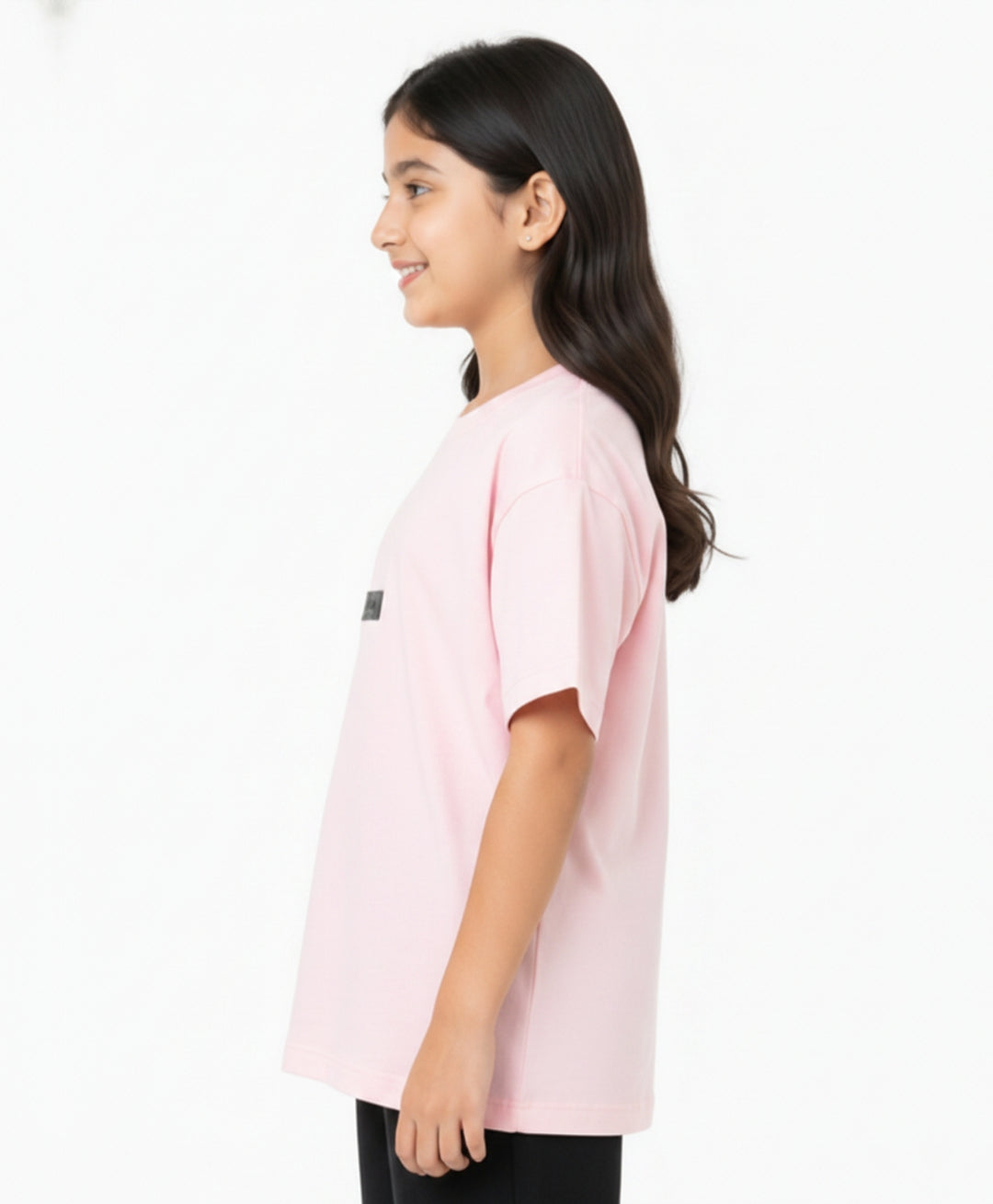 PINK SHORT SLEEVE SUMMER GIRLS T-SHIRT - PINK