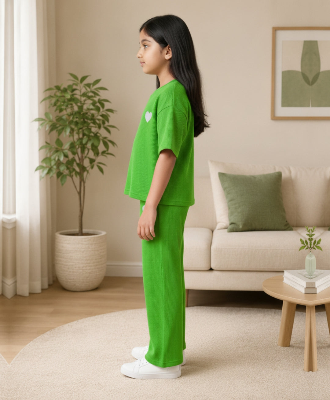 COOL GREEN ESSENTIAL OVERSIZED T-SHIRT JOGGER SET - GREEN