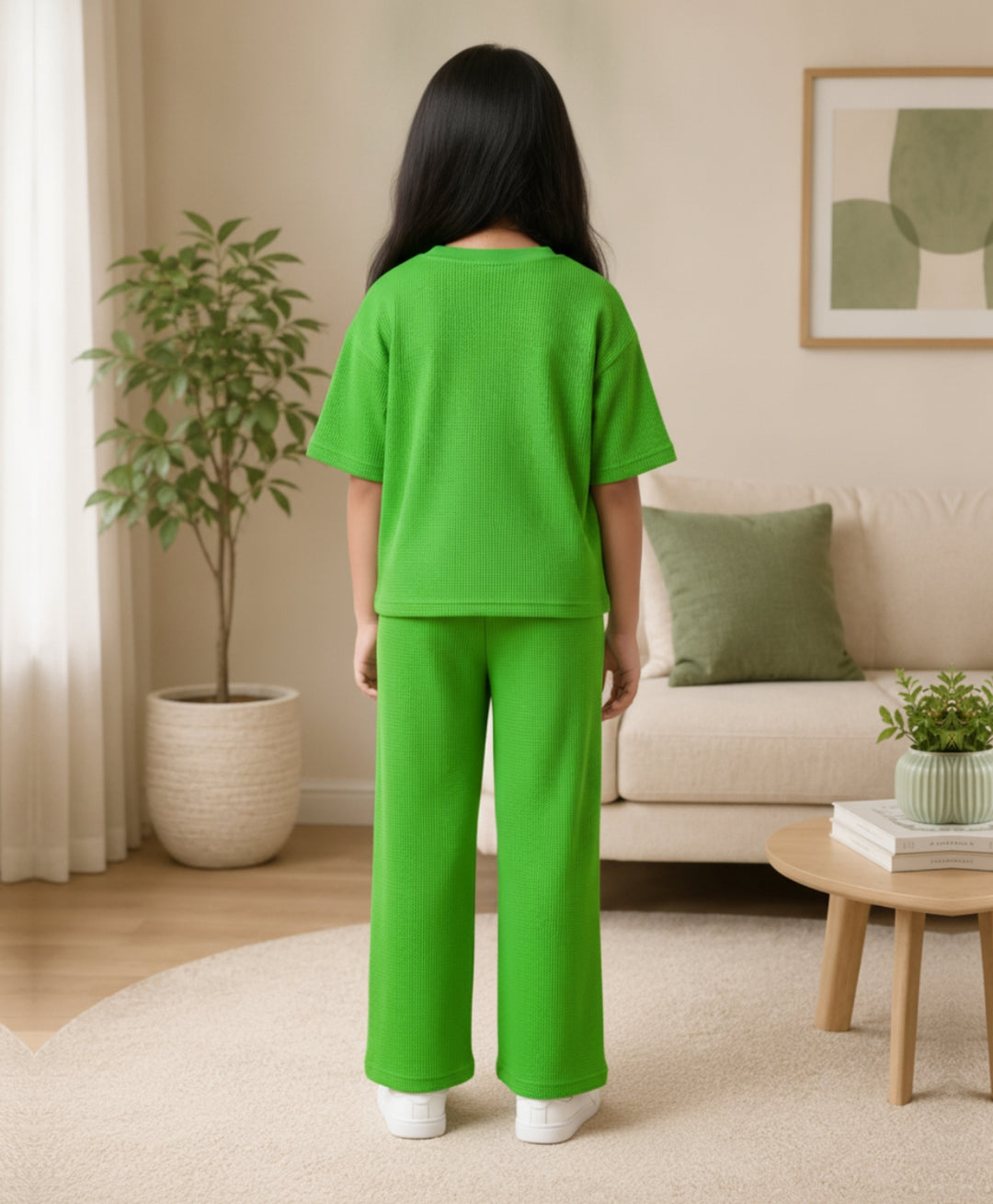 COOL GREEN ESSENTIAL OVERSIZED T-SHIRT JOGGER SET - GREEN