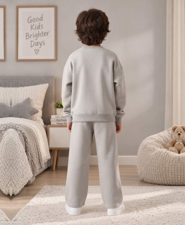 ESSENTIAL GREY SWEATSHIRT JOGGER SET - GREY